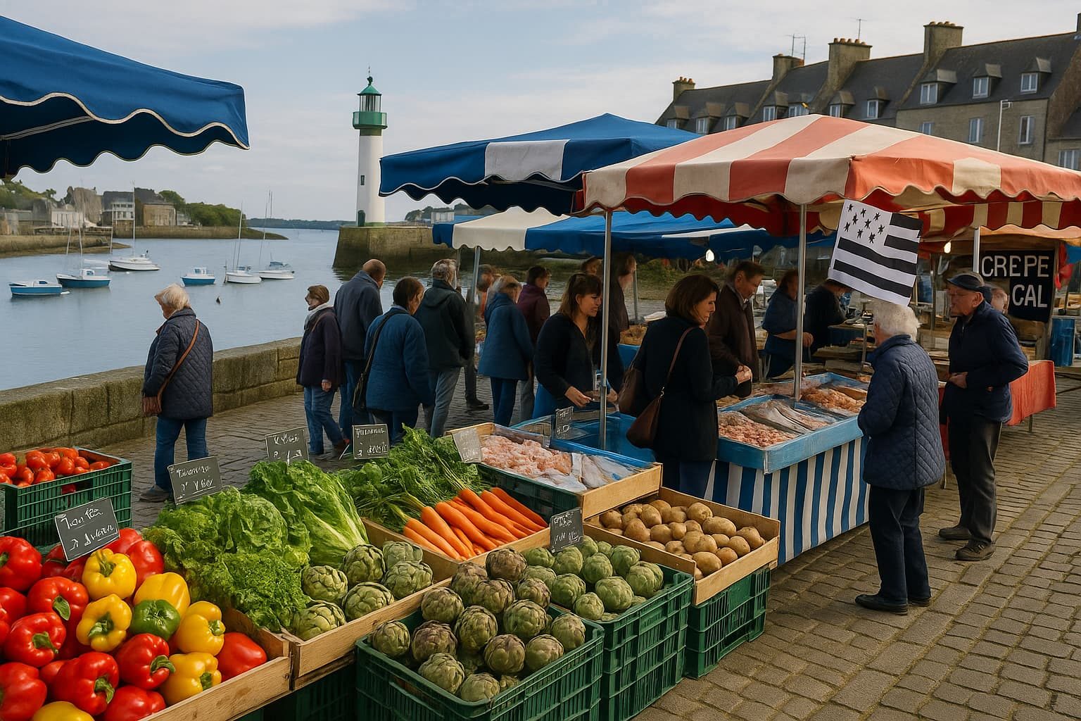 Marchés de Bretagne : entre mer et terroir